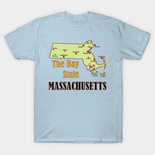 Massachusetts Map T-Shirt